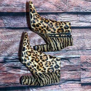 Leopard Print Ankle Boots